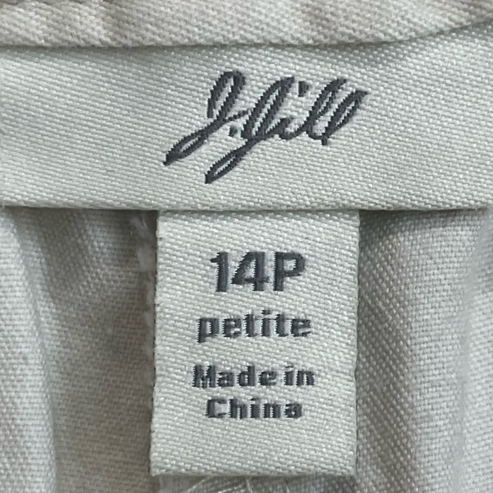 J.Jill Women's Oatmeal Pants Sz 14P Wide Leg Minimalist - Picture 5 of 12